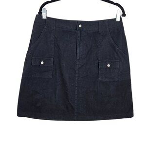 Dockers Womens Black Cotton Skirt Size 12 With Pockets Stylish